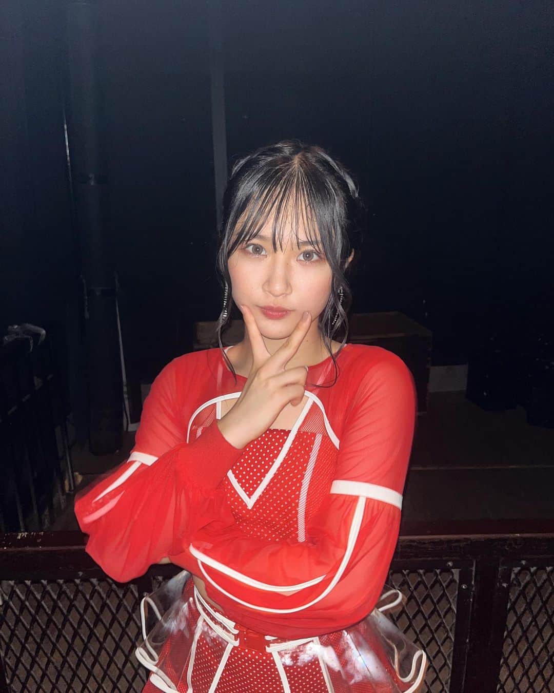 のインスタグラム：「#nmb4813thanniversarylive  Thank you! ライブサイコー！  #idol #アイドル #あいどる #NMB48 #nmb #07line #08line #ootd #oufit #Japan #15歳 #芳野心咲 #衣装 #可愛い」