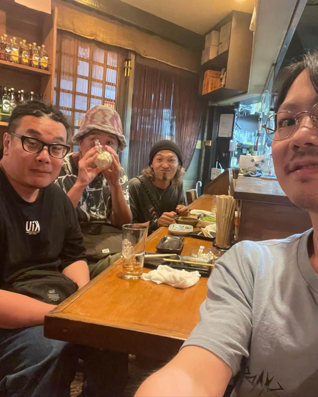 池本雄季のインスタグラム：「俺の山人音楽祭  このメンツと前打ち上げ。  最高でした。  ツアー回りたい！  #gfreakfactory  #yamabitomusicfestival  #shank #合言葉は #よかったゃ」