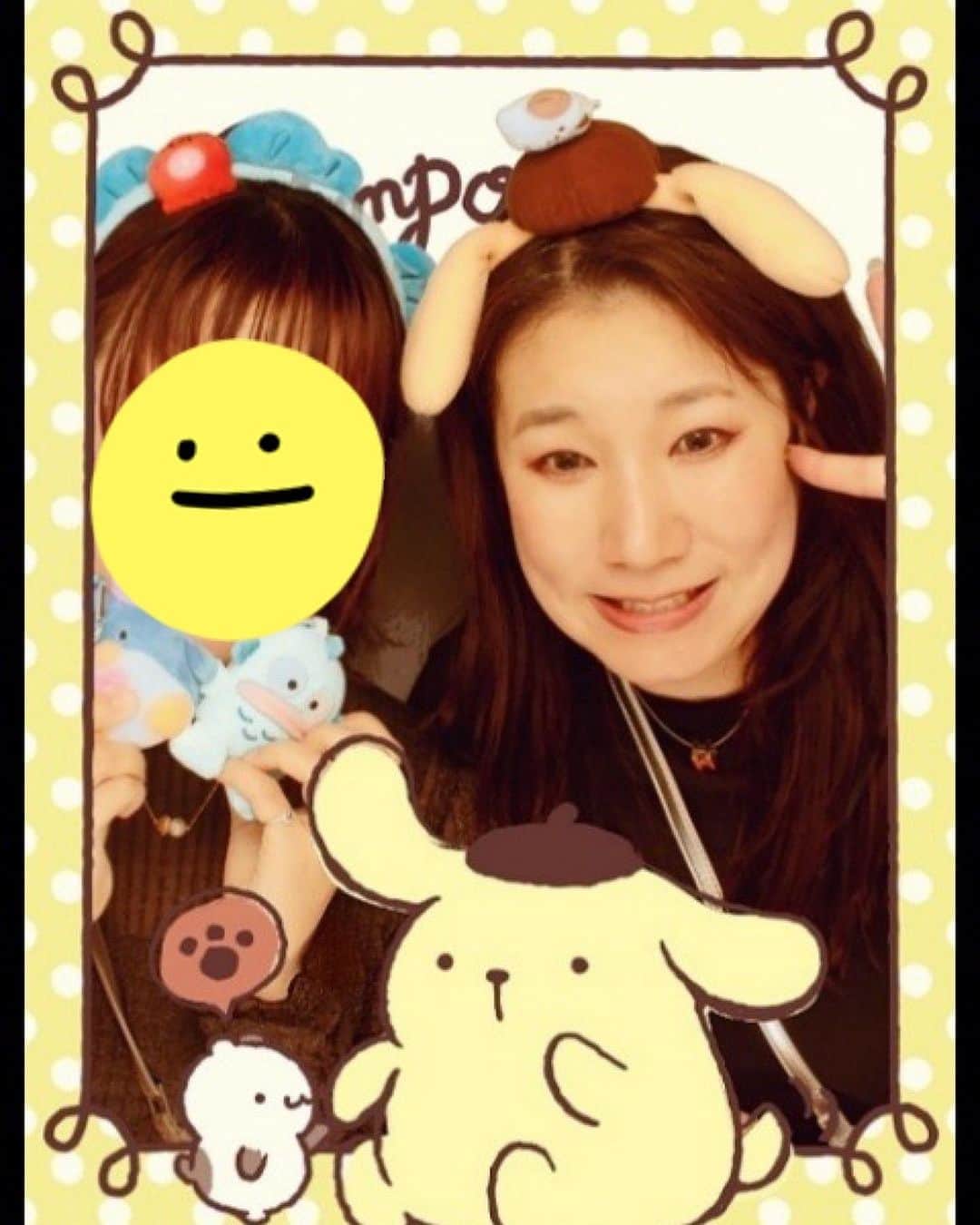 幸田もも子のインスタグラム：「中島と誕生日ピューロしてきた😆  ３９歳も健康に気をつけて 楽しく生きたいと思います🍑  (最後の写真は中島が誕プレにくれた シナモンロールのモコモコパジャマ☁️‧₊˚✧)」