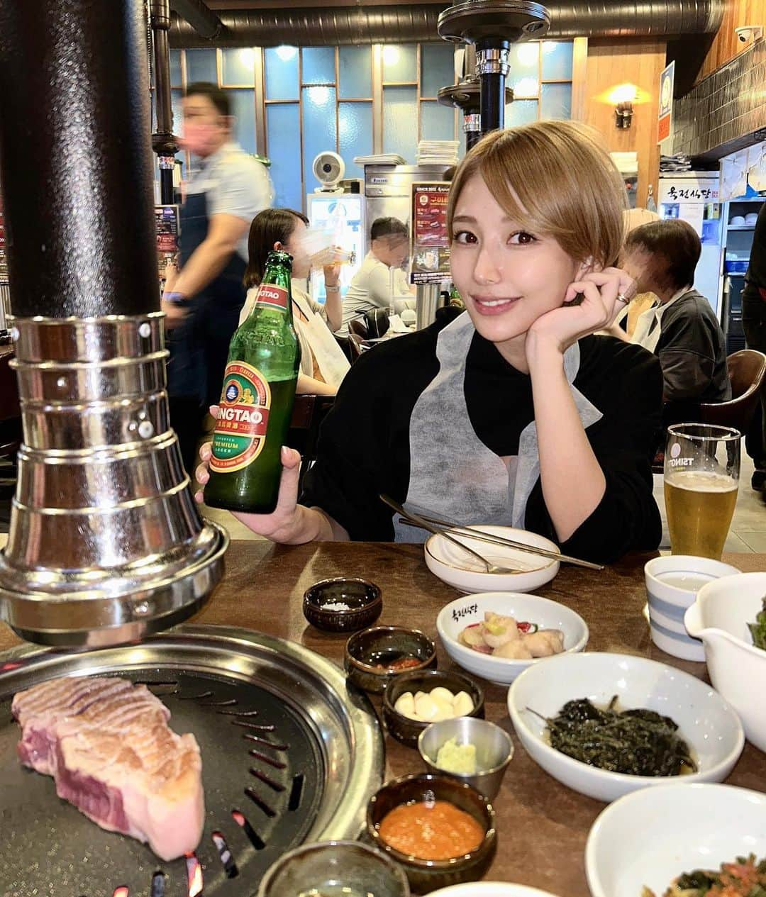 ナナのインスタグラム：「.  韓国食い倒れツアー🇰🇷🍴 超メジャーだけど食べたお店まとめたよ🐷 渡韓の際はご賞味あれ💕✈️  . 1.肉典食堂(江南) モクサルがお気に入り🐷 ソウル内に数店舗あります💕  2.陳玉華ハルメ元祖タッカンマリ(東大門) 観光客だらけなのでいつ行っても待ちですが 回転早いので思ったより待たない🐓 にんにくたっぷりが美味  3.ピョンファヨンナム(弘大) 念願のナッコプセ🐙 早い時間(17時前)に行ったら待ちなく入れました🏃  4.プロカンジャンケジャン(新沙) 本場が断然おいしい🦀 駅近◎  #韓国グルメ#旅女#trip #旅行#韓国#ソウル#ソウルグルメ #グルメ#食い倒れツアー #江南グルメ#弘大グルメ  #東大門グルメ#渡韓 #モクサル#タッカンマリ #ナッコプセ#カンジャンケジャン」