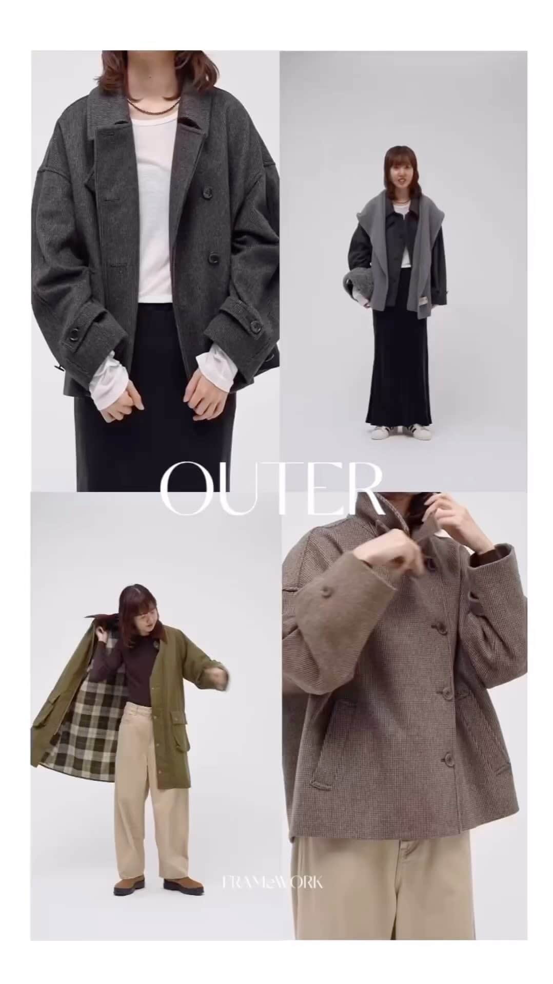 のインスタグラム：「𝗢𝗨𝗧𝗘𝗥 𝗦𝗧𝗬𝗟𝗜𝗡𝗚🧥 ⁡  FRAMeWORK @framework.jp   ￣￣￣￣￣￣￣￣ ⁡ Barbour & bal collar coat recommend styling！ ⁡ ⁡ BARBOUR別注中綿OVERSIZED BEAUFORT 23020230000730 ¥57,200（税込） ⁡ ピンチェックバルカラーショートコート 23020220600030 ¥39,600（税込） ⁡ →店舗、WEBともに入荷済み ⁡ ※着用サイズ38 / 身長166cm ⁡  ⁡ ⁡ ⁡  ＿＿＿＿＿＿＿＿＿＿＿＿＿＿🏷️ ⁡ いつも投稿をご覧いただきありがとうございます！ ベイクルーズ公式インスタグラムでは WOMEN & MENの新作情報を毎日配信中📷 是非フォローしてね ♪ ▼▼▼ @baycrews ＿＿＿＿＿＿＿＿＿＿＿＿＿＿ ⁡ #baycrews#framework #ベイクルーズ#フレームワーク #アウター #アウターコーデ #ジャケットコーデ #バブアー #ショートコート #スカートコーデ #パンツコーデ  #大人コーデ #シンプルコーデ #カジュアルコーデ #着回し #着回しコーデ #20代コーデ  #30代コーデ#40代コーデ #トレンドコーデ #スタッフコーデ #スタイリング#秋コーデ#秋服コーデ#秋物コーデ#別注 #レイヤードコーデ #秋小物 #ベージュコーデ #モノトーンコーデ」