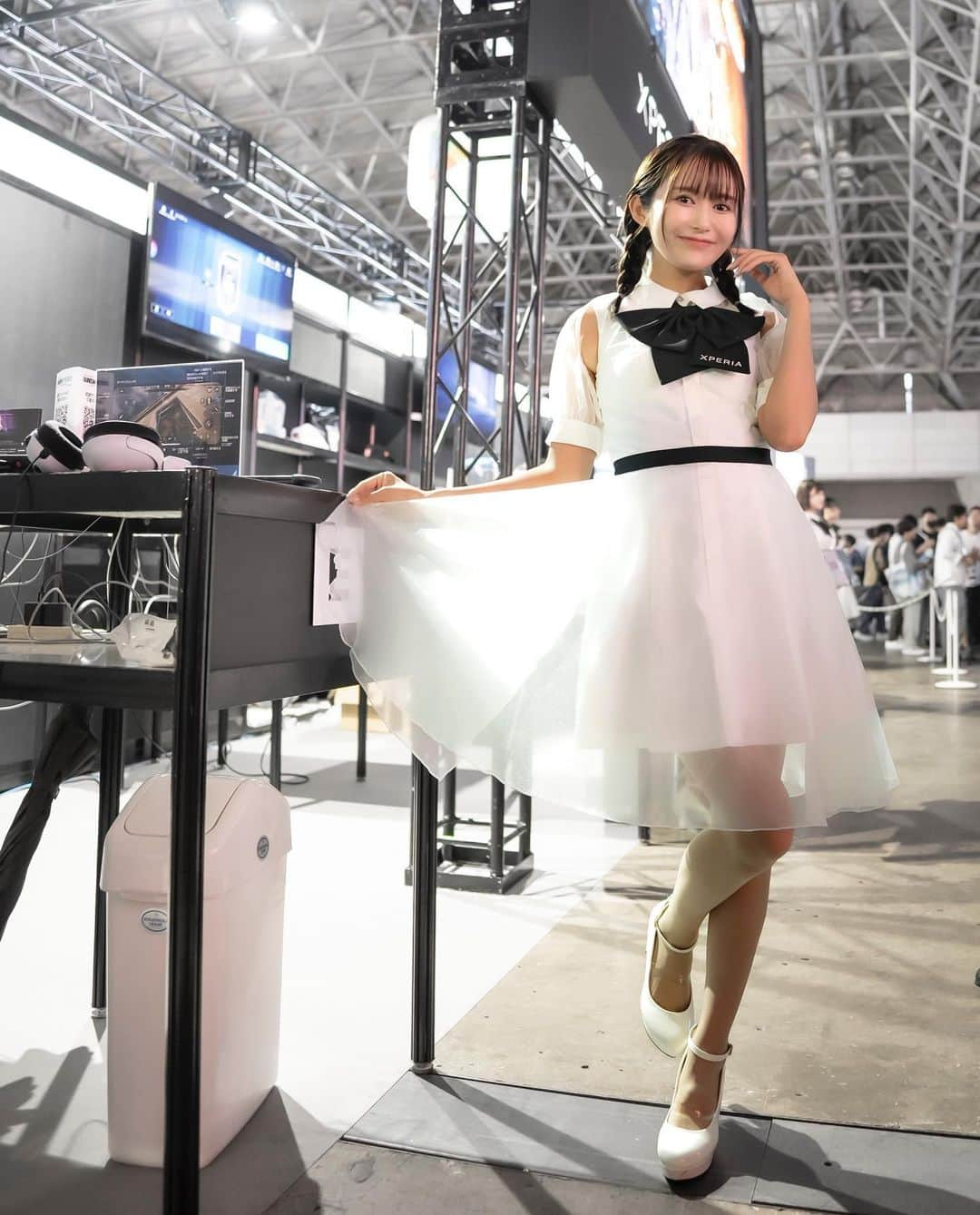 後藤佑紀のインスタグラム：「東京ゲームショウ2023 🎮 Xperiaブースにお越しくださった皆様 ありがとうございました😌🫶 連日大盛況でわたしたちもとっても楽しかったです🥰  明日メッセに行かないなんて変な感じ😶  それでは最後にー！ \  #ゲームをするならXperia 🫶 /   #TGS2023_Xperia  #Xperia  #TGS2023  #東京ゲームショウ  #東京ゲームショウ2023」