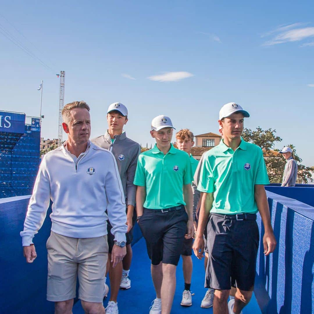 ルーク・ドナルドさんのインスタグラム写真 - (ルーク・ドナルドInstagram)「Meeting Captain Luke 🫡  #JrRyderCup」9月24日 21時44分 - lukedonald