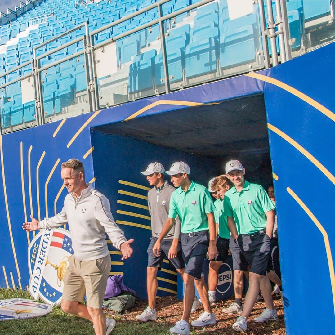 ルーク・ドナルドさんのインスタグラム写真 - (ルーク・ドナルドInstagram)「Meeting Captain Luke 🫡  #JrRyderCup」9月24日 21時44分 - lukedonald