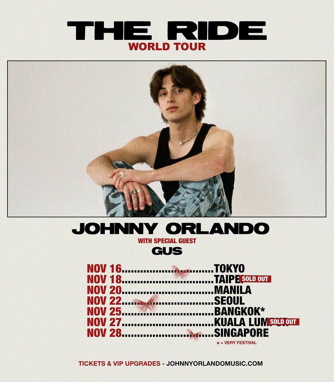 ジョニー・オーランドさんのインスタグラム写真 - (ジョニー・オーランドInstagram)「So excited to bring The Ride Tour to Asia in November with my friend @youlovegus! Tickets are going quick grab em while you can <3」9月25日 7時26分 - johnnyorlando