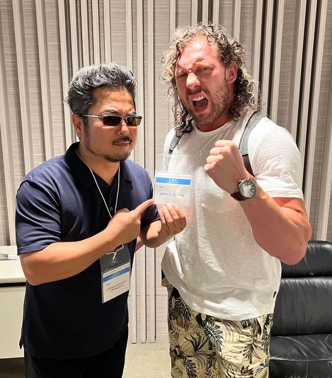 ケニー・オメガのインスタグラム：「Always good to be back at Tokyo Game Show. Thank you to Square Enix, Namco, Capcom, Konami, Yuzo Koshiro, and everyone I met!」