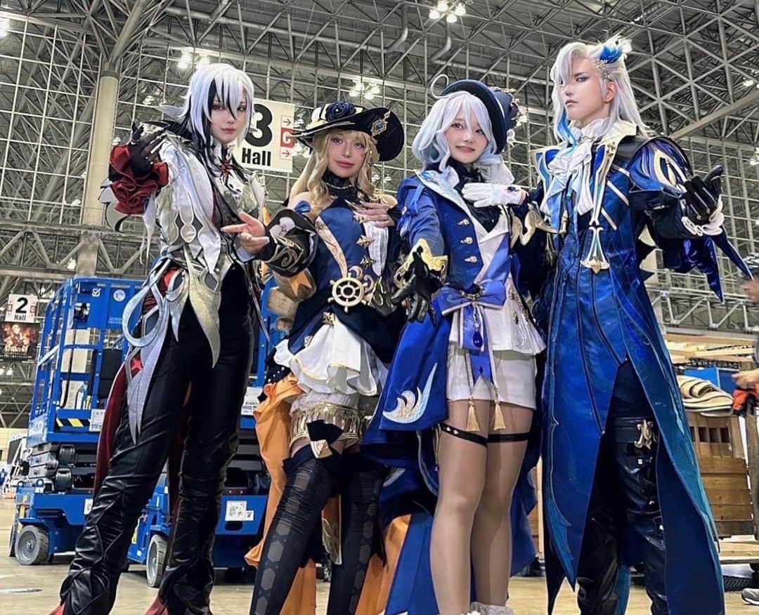 ズミさんのインスタグラム写真 - (ズミInstagram)「ヌヴィレット / TGS2023  フリーナ 尊みを感じて桜井さん ナディア HaLさん 召使 MIHARUさん  photo 涼子さん  #cosplay #cosplayer #genshinimpact #ganshincosplay #neuvillettecosplay #neuvillette #原神コスプレ ##ヌヴィレットコスプレ #tgs2023 #原神」9月25日 0時36分 - zumiii_zhr