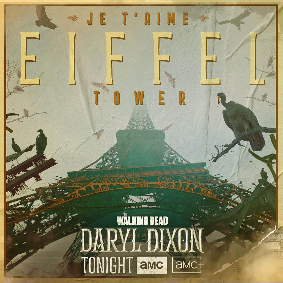 The Walking Deadさんのインスタグラム写真 - (The Walking DeadInstagram)「The Eiffel Tower like you've never seen it before.  #DarylDixon airs TONIGHT on AMC or stream it now on AMC+.」9月25日 0時39分 - amcthewalkingdead