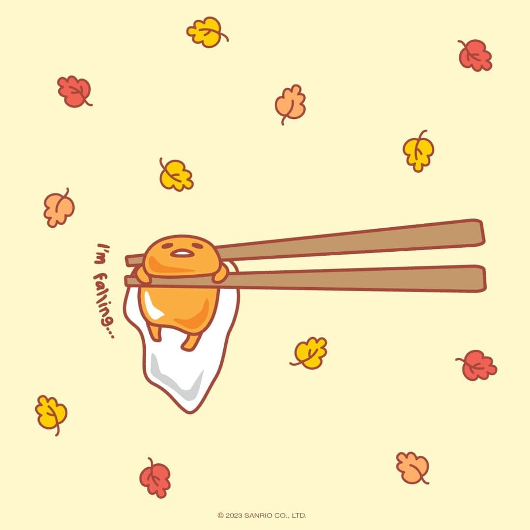 ぐでたまのインスタグラム：「happy #fall... 🍂」