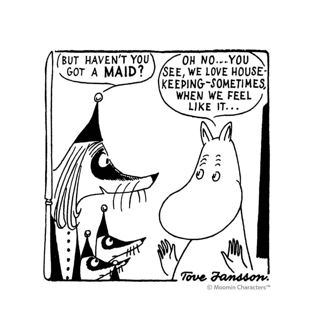 ムーミンさんのインスタグラム写真 - (ムーミンInstagram)「Oh, Moominmamma 🤭 Anyone else who loves housekeeping when you feel like it? 😉 #moomin #moominofficial #moomincomics」9月25日 1時31分 - moominofficial