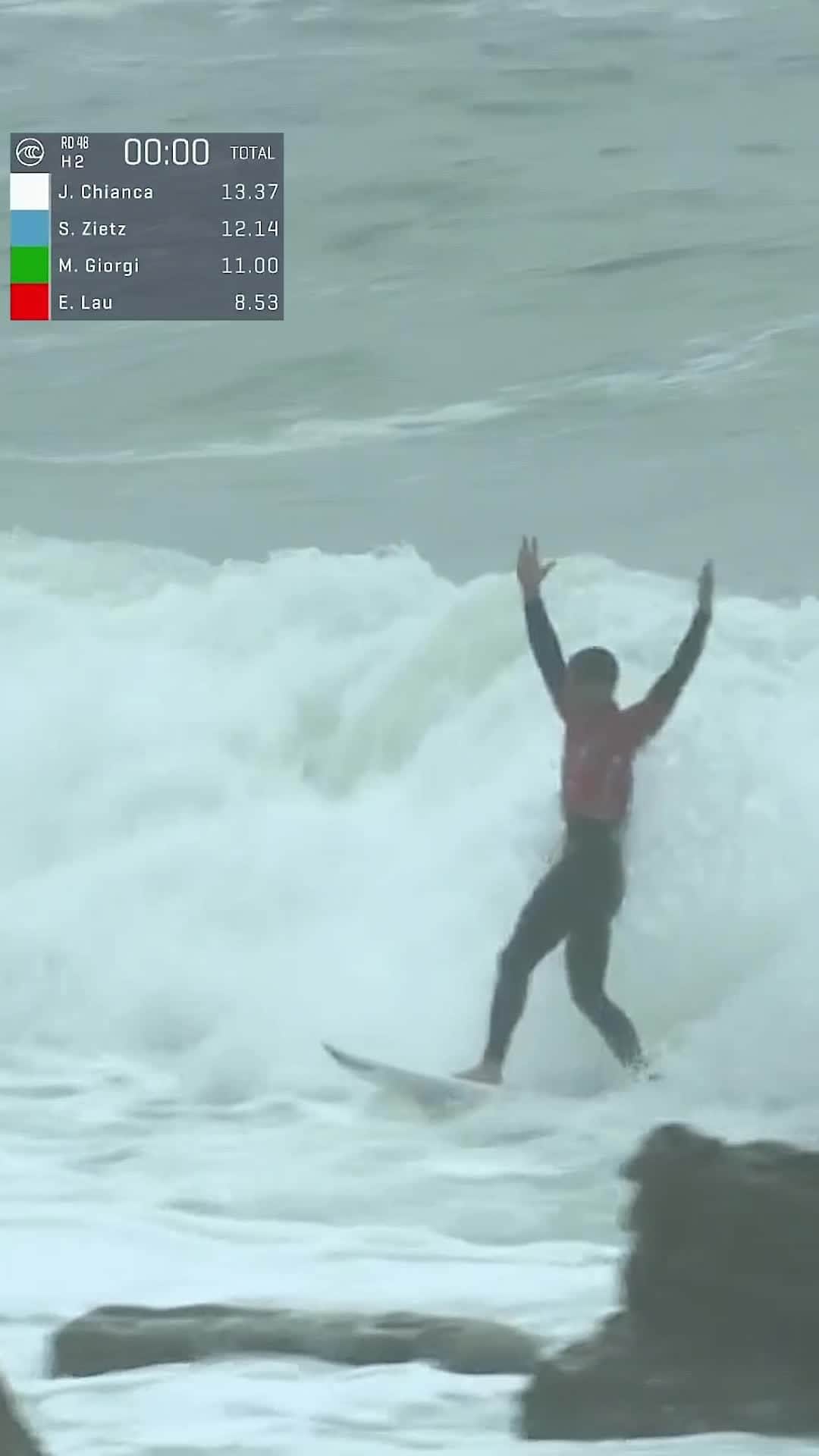 世界プロサーフィン連盟（WSL）のインスタグラム：「Never count out @zekelau! ⏱⁣ ⁣ Watch the 2021 EDP Vissla #EriceiraPro winner's return to Portugal, Oct 1-8 on worldsurfleague.com. @edp.global @visslasurf @visitportugal」