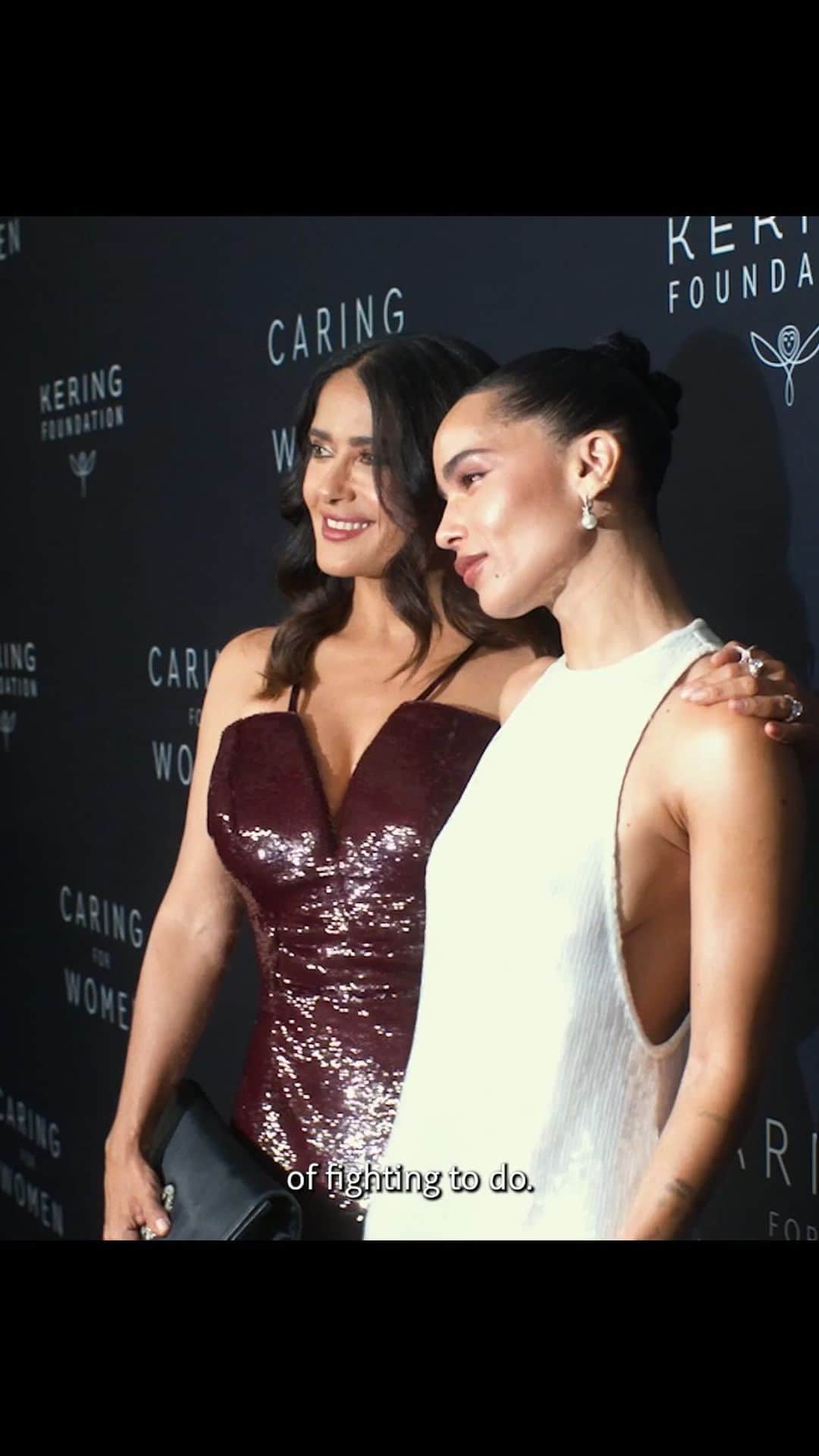 のインスタグラム：「Last week The Kering Foundation celebrated 15 years with its second annual Caring for Women dinner in efforts to combat violence against women and children. In addition to the annual commitments of the Kering foundation, we raised over $3 million to benefit: Malala Fund, National Network to End Domestic Violence (NNEDV), and New York City Alliance Against Sexual Assault. Let’s be the scissors that cut the cycle of violence against women and re-shape the world. 🧍‍♀️✂️🌎 #CaringForWoman    @malalafund @nycalliance @nnedv  @keringfoundation @kering_official @malala @juliagarnerofficial @jodiesmith @florence @pplpleasr Oprah Winfrey Zoë Kravitz @oliviawilde @pomellato @lisalingstagram @pomellato @nicolekidman @isabelle.huppert @kimkardashian @cturlington @lydiafenet」