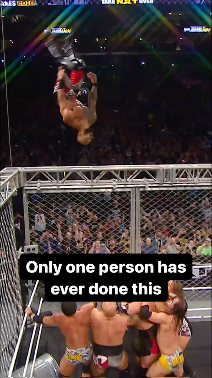 WWEのインスタグラム：「The scariest move @kingricochet has ever experienced」