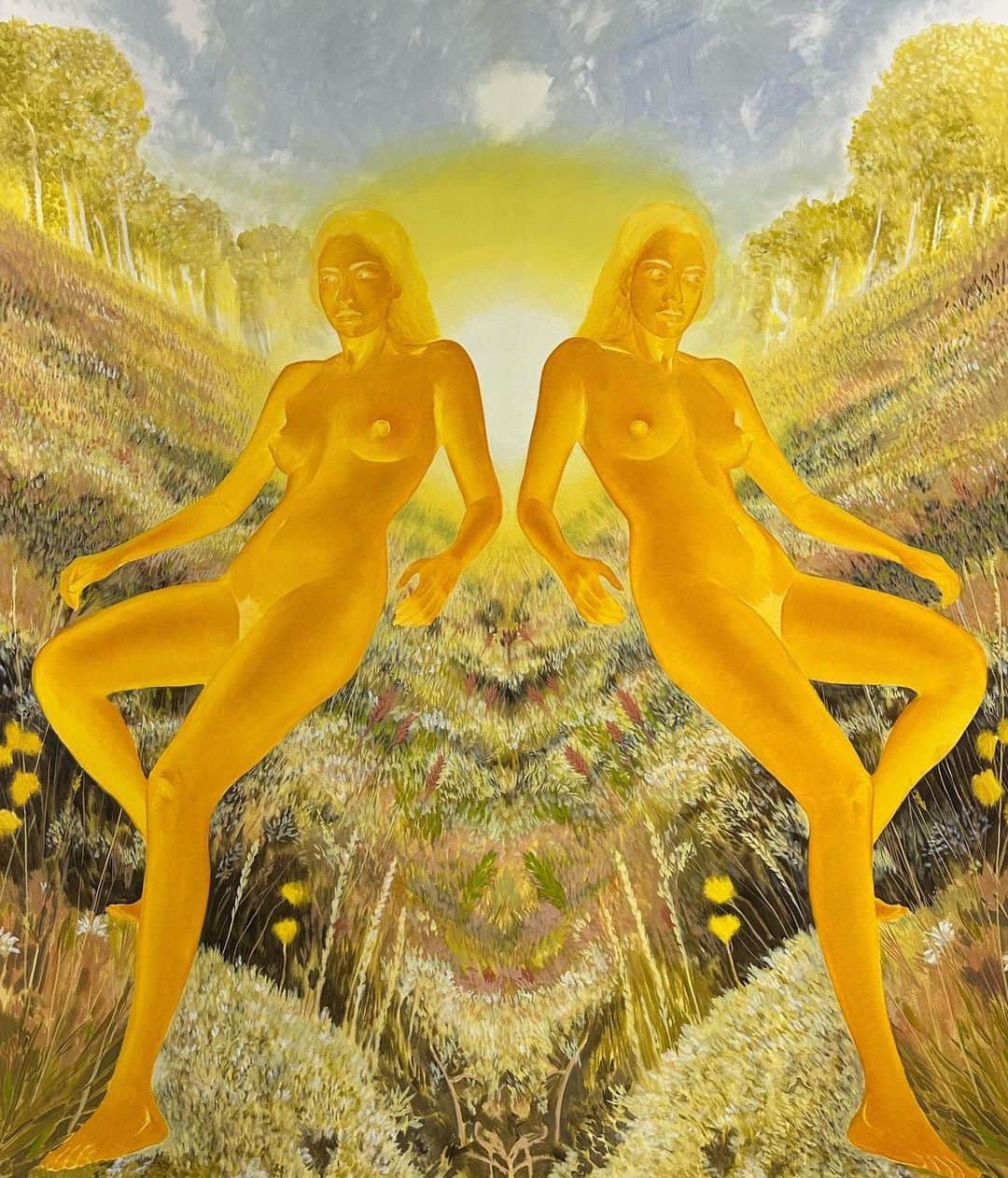 Juxtapoz Magazineのインスタグラム：「@nadiakwd “A Strange Icarus” at @nicodimgallery Los Angeles」
