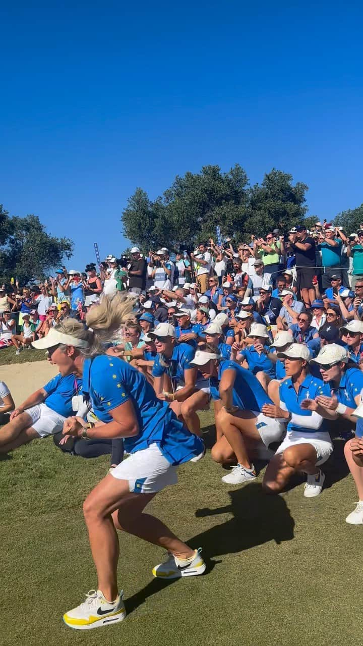 スーザン・ペターセンのインスタグラム：「When you wake up and remember you’ve retained the cup 🤩🏆  #TeamEurope | #SolheimCup」