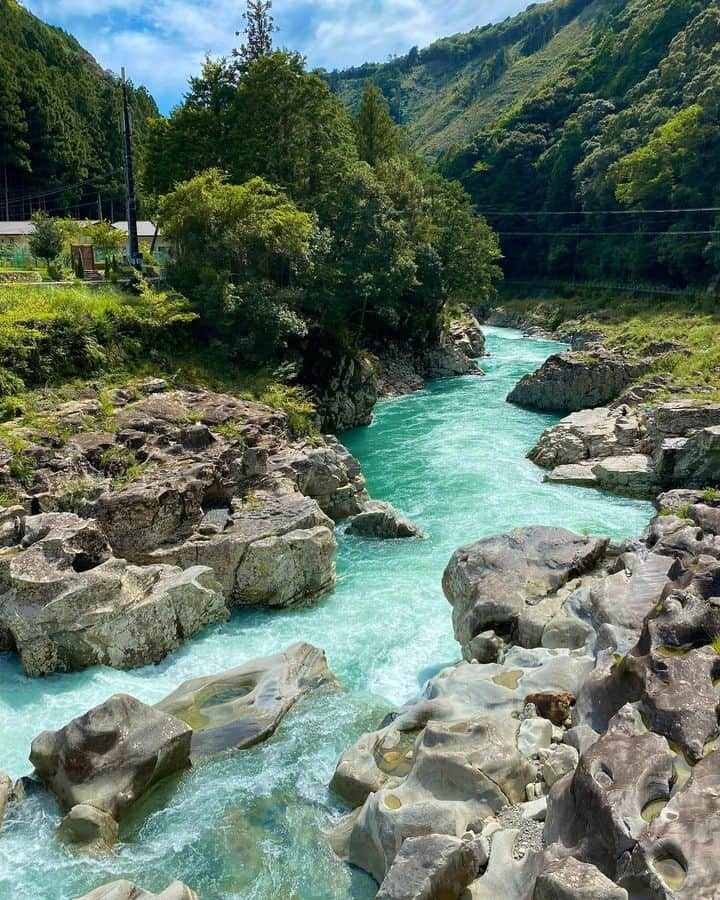 和みわかやまのインスタグラム：「. 和歌山の南部 古座川にある、滝の拝（はい）🌊自然が創り出した不思議な形状の川です😲ボウズハゼが、この滝を頑張って登っていくのも終盤を迎えています！  📷：@n_yasucam 📍：白浜・串本エリア 古座川町  和歌山の写真に #nagomi_wakayama のハッシュタグをつけて投稿いただくと、その中から素敵な写真をリポストします😉 . . . #和歌山 #和歌山観光 #和歌山旅行 #わかやま #和みわかやま #wakayama #wakayamajapan #wakayamatrip #wakayamatravel #nagomi_wakayama #wakayamagram #滝の拝 #古座川 #クリスタルリバー #ボウズハゼ #晩夏 #river #kozagawa #nature #latesummer #旅行 #国内旅行 #旅行好きな人と繋がりたい #観光 #travel #trip #travelgram #japan #travelphotography」