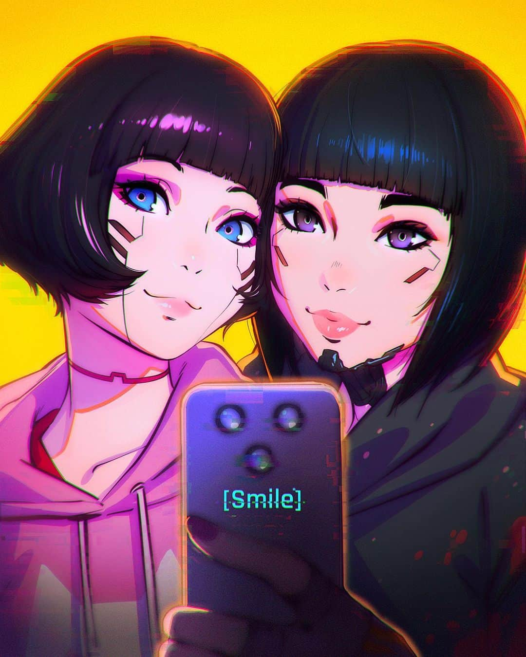 イリヤ・クブシノブ さんのインスタグラム写真 - (イリヤ・クブシノブ Instagram)「Just two more days before you can meet Stella, Sasha’s big sis in Cyberpunk Phantom Liberty!🔥 When you meet her, remember to smile!」9月25日 10時00分 - kuvshinov_ilya