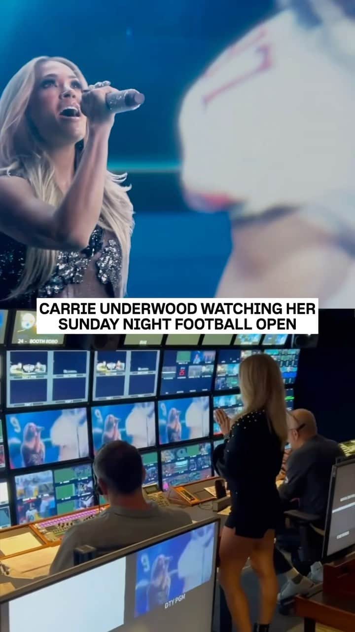 キャリー・アンダーウッドのインスタグラム：「Carrie Underwood watching her Sunday Night Football open live! 📺: NBC & Peacock」