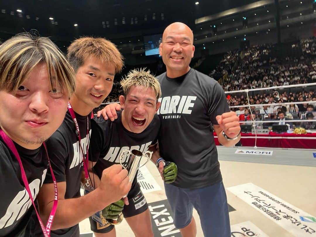 堀江圭功のインスタグラム：「昨日の試合判定で勝利しました！ #rizin44」