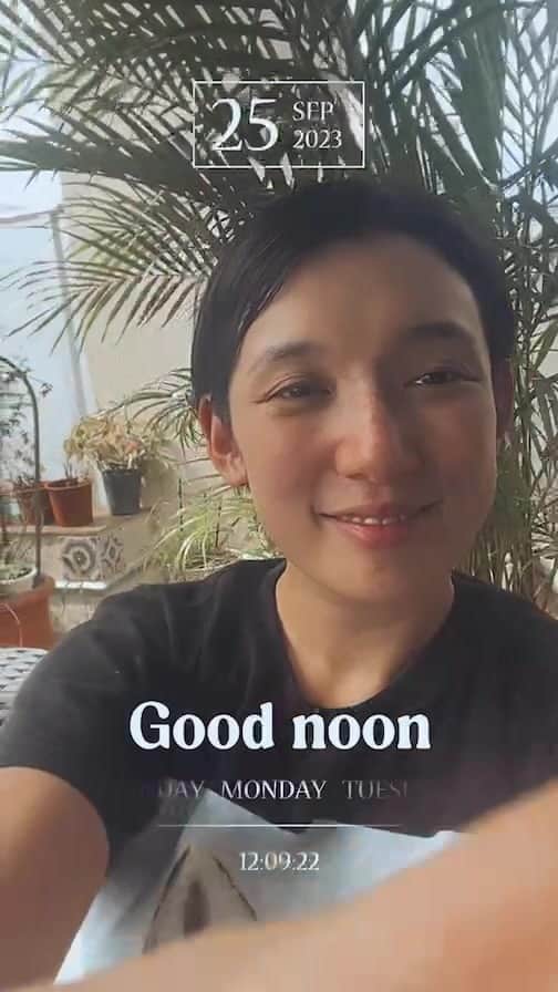 沙央くらまのインスタグラム：「朝のゲリラだよーん  秋分と粘膜について語りましたw  なんやそれ😆」