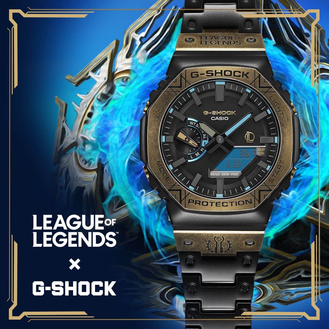G-SHOCKさんのインスタグラム写真 - (G-SHOCKInstagram)「LEAGUE OF LEGENDS × G-SHOCK  世界的な大人気オンラインゲーム「リーグ・オブ・レジェンド」とのコラボレーションモデルは趣の異なる2型をラインナップ。裏蓋やバンドにはリーグ・オブ・レジェンドのロゴが入り、パッケージもヘクステックをイメージした特別仕様に仕上げています。  The latest collaboration with the world's most popular online game "League of Legends" has a lineup of two different models. The back cover and band feature the League of Legends logo, and the packaging is also designed only for this special collaboration.  GA-110LL-1AJR GM-B2100LL-1AJR  @leagueoflegends   #g_shock #ga110 #gmb2100 #leagueoflegends #hextech #runeterra #jinx #ジンクス #リーグオブレジェンド #collaboration #watchoftheday」9月25日 12時16分 - gshock_jp
