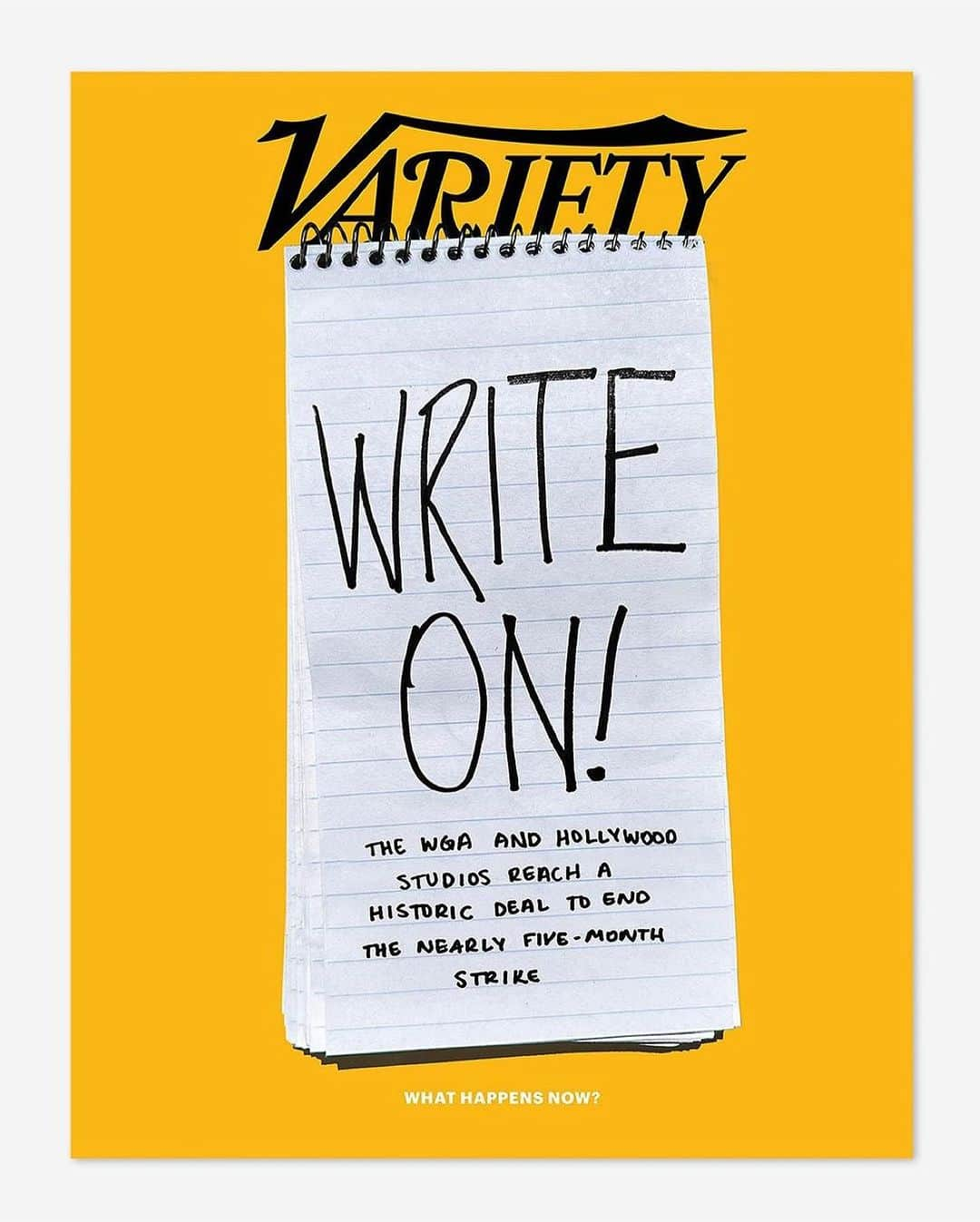 アジャ・ナオミ・キングのインスタグラム：「A sigh of relief indeed!!!!  Repost from @variety • Hollywood heaves a sigh of relief. The WGA and major studios and streamers have reached a tentative agreement on a new three-year contract that promises to end the 146-day strike.  Read the full story at the link in bio.  (📸 @haleykluge)」