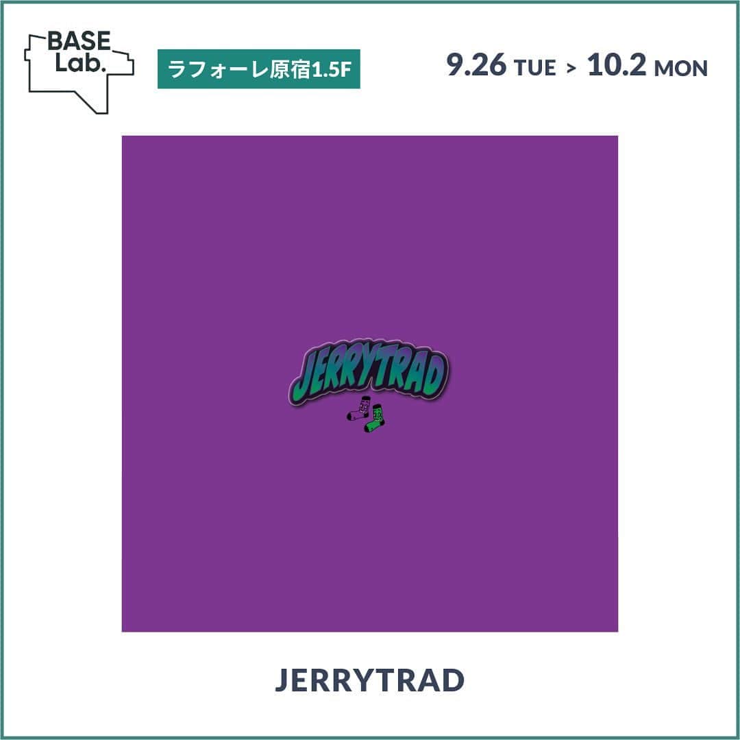 のインスタグラム：「〜新潟を中心に活動するソックスやアパレルアイテム〜  ＜JERRYTRAD＞  良質な暮らしのための"FOOT HEALTHY CLUB"をコンセプトに、ソックスを中心としたアパレルプロダクトを展開。  "Enjoy these addictive socks"  短すぎず長すぎないレッグの長さにこだわったパイルソックス。 TRADを軸としたデザイナー・JERRY独自の目線で着想しデザインしています。  ーーーーーーーーーー  出店ショップ：JERRYTRAD（ジェリートラッド）@jerrytrad66　 出店期間：9/26（火）〜10/2（月）  出店場所：BASE Lab.（ラフォーレ原宿1.5F） 営業時間：11:00～20:00」