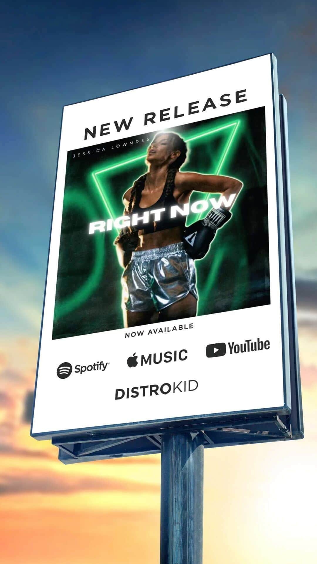 ジェシカ・ロウンズのインスタグラム：「My third single #RIGHTNOW from new album ‘88’ is OUT NOW and available anywhere you stream music!!! 🎶」