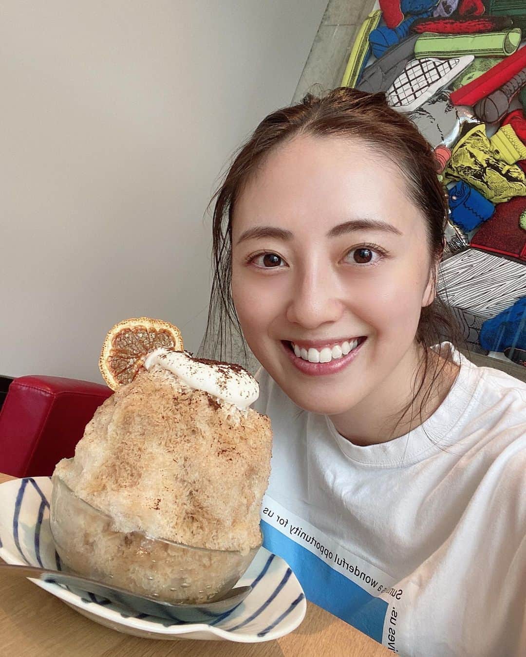 沢井美優のインスタグラム：「YouTube動画更新しました☺️🍧 ご覧くださいませ〜✨  涼しくなってきたけどまだまだ氷日和✨✨  #沢井はかき氷です #🍧  #かき氷 #かき氷大好き  #かき氷は人を幸せにする #🧡　 　 #笑顔溢れる毎日を  #明日もきっと素敵な一日 #🍀」
