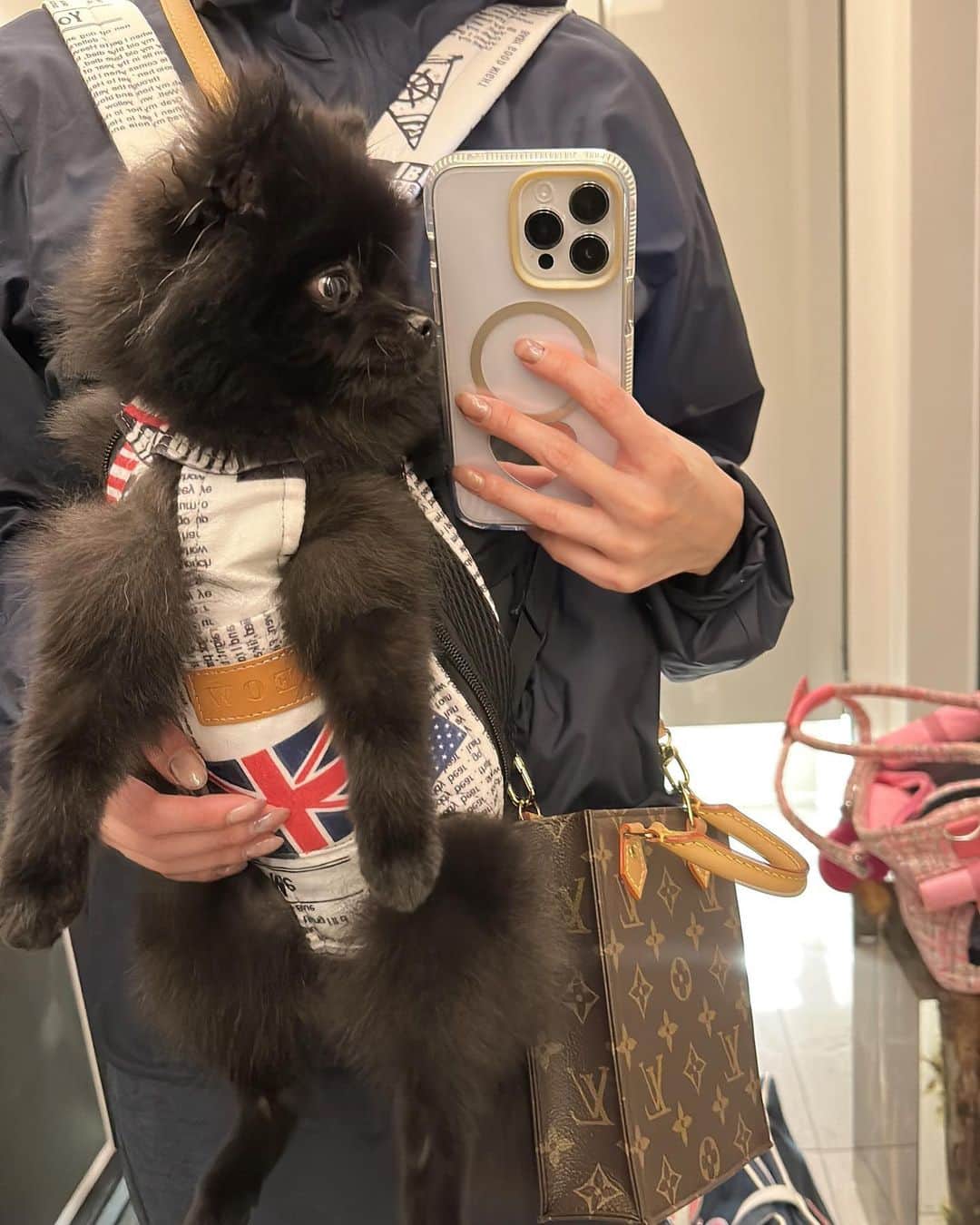 のインスタグラム：「爆笑🤣 新しいバッグ気に入ってるみたいw」