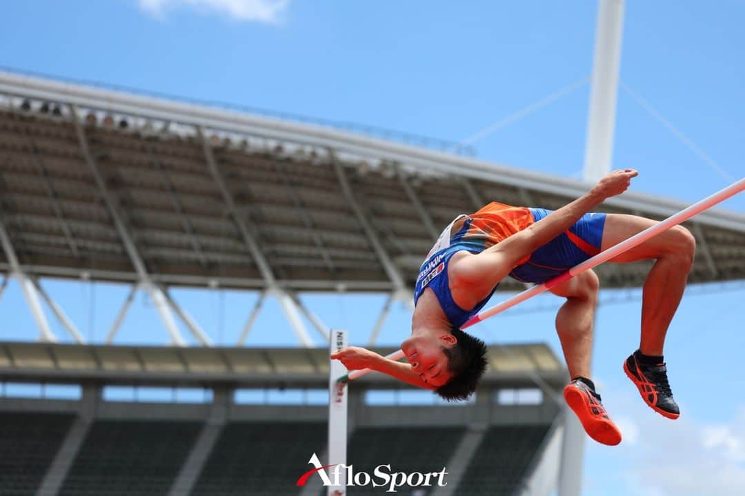 アフロスポーツのインスタグラム：「長谷川直人/Naoto Hasegawa, JULY 30, 2023 - Athletics : 20th Tajima Memorial Meet Men's High Jump  at Ishin Me-Life Stadium, Yamaguchi, Japan.  Photo: @yohei_osada.aflosport  #sportphoto #sportphotography #スポーツ写真」