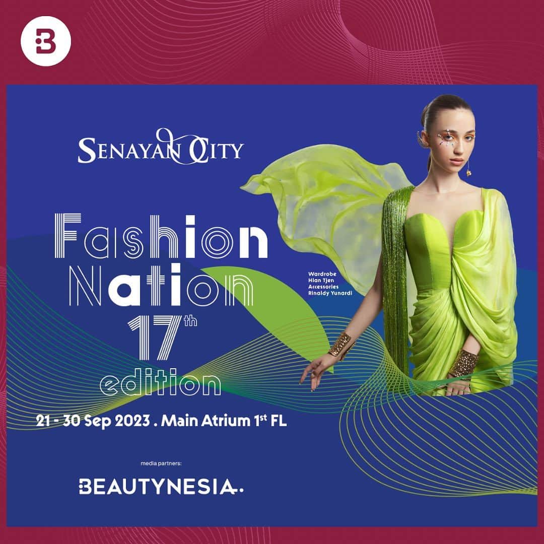 のインスタグラム：「Beauties, absen yuk siapa yang belum dateng ke Senayan City Fashion Nation 17th Edition 😍✨  Tenang, kamu masih punya kesempatan buat ketemu sama para fashion designer dan koleksi-koleksi mereka yang keren keren disana 🤩🔥   Date: September 21 - 30, 2023 Location: Main Atrium, 1st Floor  Together, let's create unforgettable fashion moments! 📸❤️  #Senayancity #17thSenayanCity #SCAnniversary #SCFashionNation」