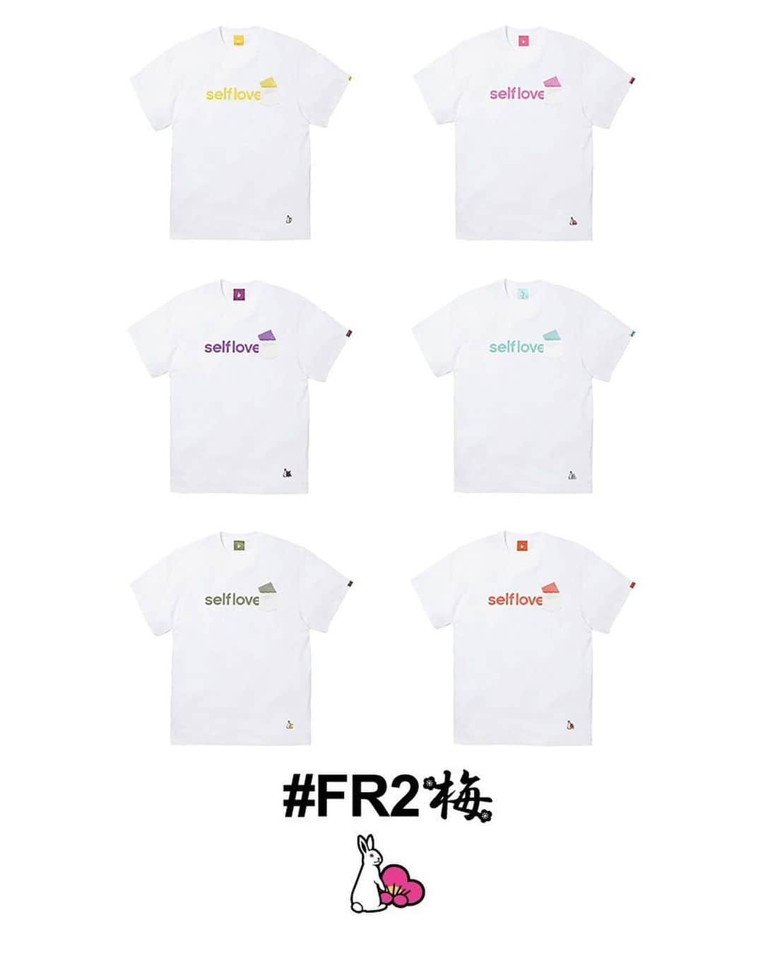 #FR2梅(UME)のインスタグラム：「"World Contraception Day"  We will be selling the following products starting on 2023/9/26(Tue).  2023/9/26(Tue)より下記の商品を発売します。  ▪️Self Love T-shirt  ※各店舗ごとに発売カラーが異なります。 ※Colors vary by store.  #FR2#fxxkingrabbits#頭狂色情兎#WorldContraceptionDay」