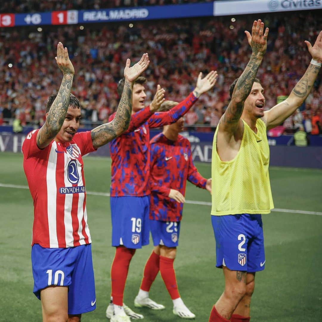 アンヘル・コレアのインスタグラム：「VAMOS @atleticodemadrid ❤️🤍」