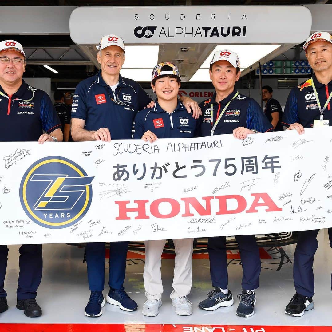 角田裕毅のインスタグラム：「The energy and support I felt from everyone at the home GP was unbelievable!  It was an unforgettable experience to race in front of all the fans and to celebrate Honda’s 75th anniversary. Thank you everyone and I can’t wait to come back next year!」