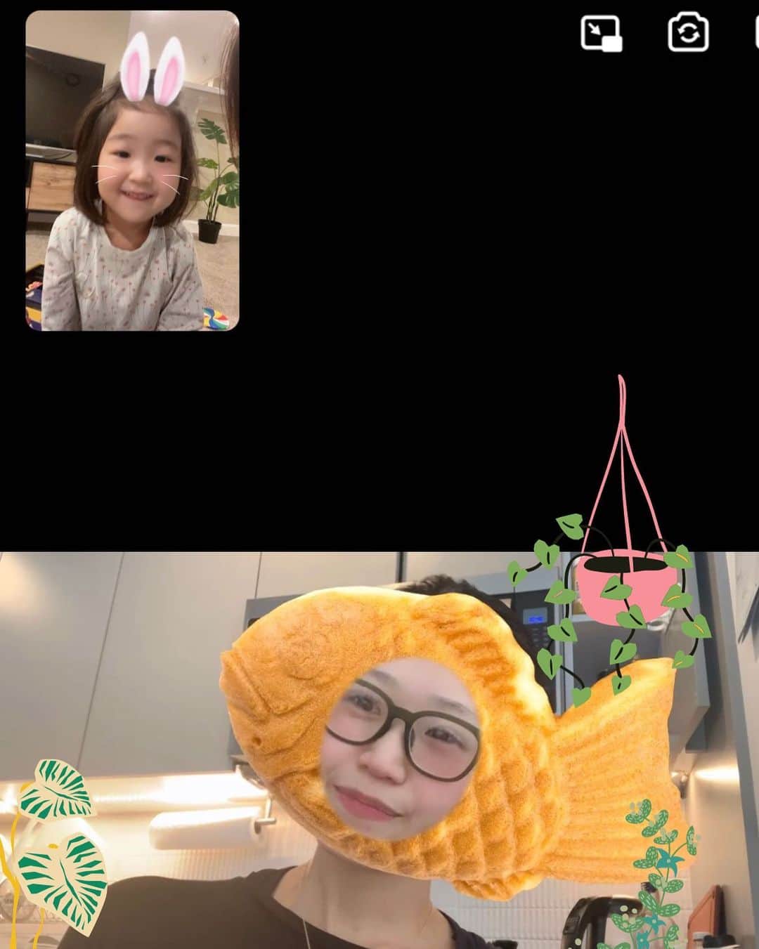 珠華ゆふのインスタグラム：「かなえちゃん @layla_sazanami と電話⭐️ 子どもたちが、また会いたい人ナンバーワン☝️じゅんじゅんもこの後起きてきたよ♪ 顔スタンプで一緒に遊んでくれて、ありがとう😂 話し方は ほにゃ〜としている彼女だけど、やっていることはすごいから良い刺激をもらえて私も頑張ろうと話す度に思う☺️ いつもありがとう💕  #メンタル #メンタルコーチング #メンタルトレーニング #宝塚 #宝塚og #宝塚受験 #バレエ #フィギュアスケート #パフォーマンスアップ #サンフランシスコ #ベイエリア #アメリカ生活」