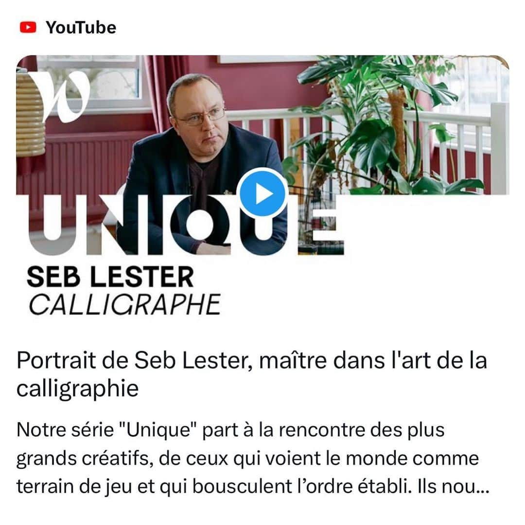 Seb Lesterのインスタグラム：「The lovely & very French people at @welcometothejungle filmed me mumbling about type design, lettering & calligraphy in this little careers documentary. I’ll put the YouTube link in my profile until tomorrow if anyone is interested. #calligraphy #lettering #typedesign #careers #youtube」