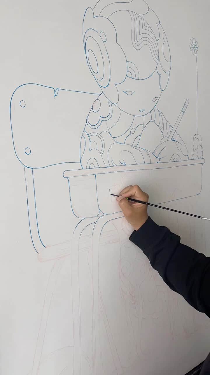 ジェームス・ジーンのインスタグラム：「Student WIP ✍️」