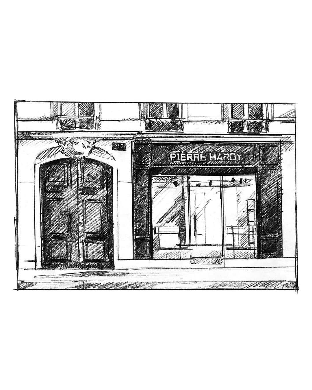 ピエール アルディのインスタグラム：「217 rue Saint-Honoré, 75001 Paris.  #PierreHardy #Opening #NewBoutique」