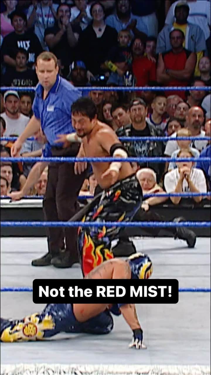 WWEのインスタグラム：「Tajiri used the dreaded RED MIST for the win twenty years ago today!」