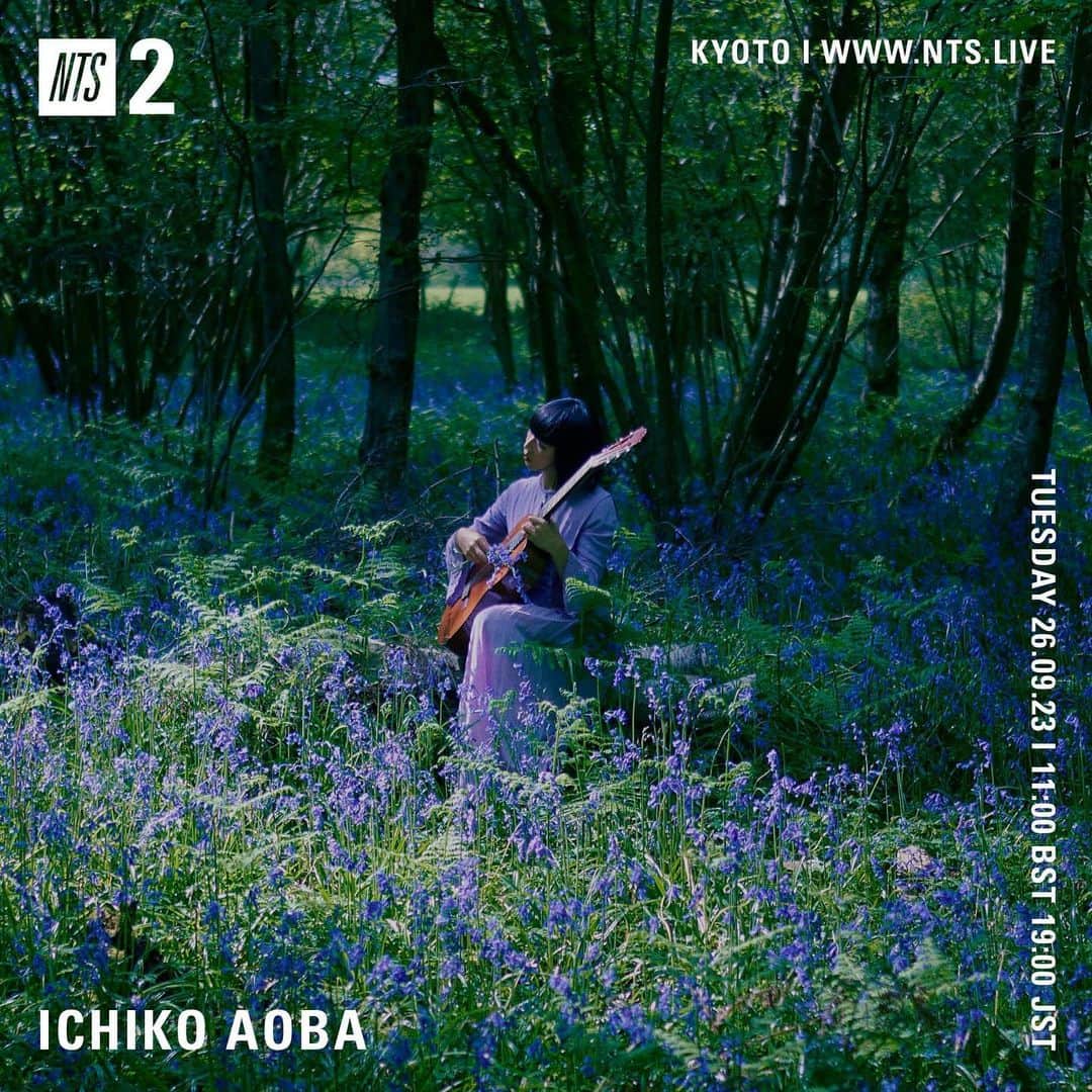 青葉市子のインスタグラム：「🔊°。✴︎  Very happy to annouce my residency on @nts_radio where I’ll be presenting my favourite songs every other month from 26th September.  Tune in live at  03：00 PDT 06：00 EST 11：00 BST 12：00 CET 19：00 JST  or listen back on www.NTS.live 📻🌱  NTSラジオにて選曲させていただきました。 日本では26日の19時から放送です。  湿度をたっぷり含んだ風、さらっと乾いた風、砂埃、そよ風、いろんな風があたり一面に吹きわたるイメージで選びました🌬️🌪️✨  どうぞお楽しみください。」