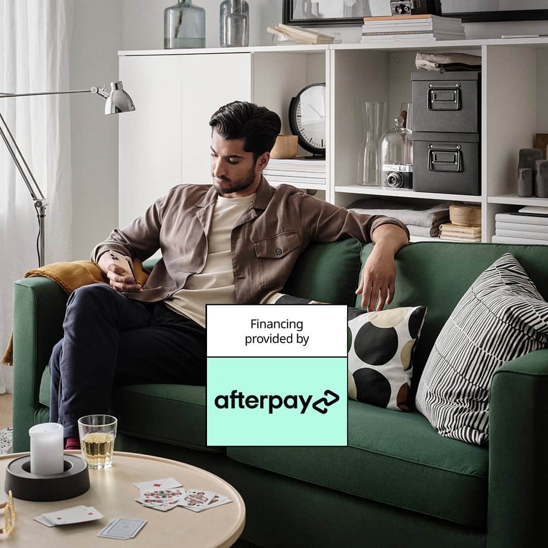 IKEA USAのインスタグラム：「Shop now. Pay later. Afterpay is here! Take your purchase home today and pay for your products over four interest-free* payments. Get the app at link in bio. Tap to purchase. Pay only 25% today. See @afterpayterms for complete terms.」