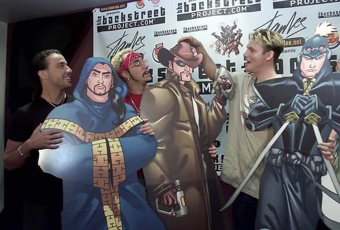 backstreetboysのインスタグラム：「This National Comic Book Day, we’re paying tribute to “The Backstreet Project” created by the iconic @therealstanlee and our boy @nickcarter 🦸  Who still has their @burgerking superheroes??」