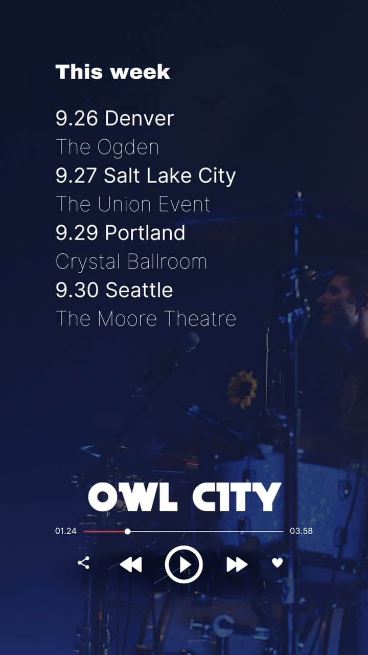 アウル・シティーのインスタグラム：「Comin’ atcha! Where will I see you?  #owlcity  #tothemoontour」