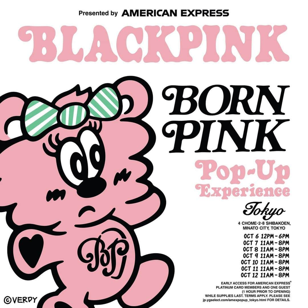 ヴェルディのインスタグラム：「Happy to announce the last Blackpink Bornpink experience in Tokyo 🗼💗🖤」