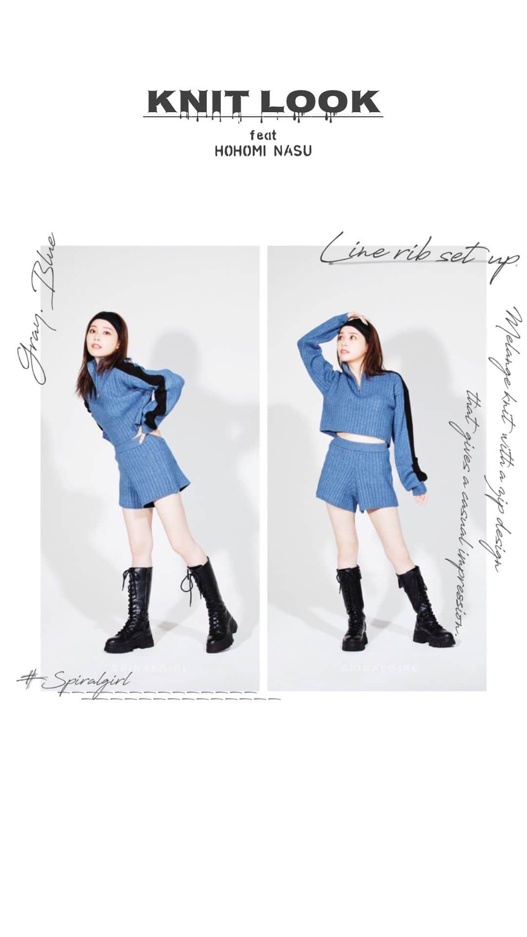 スパイラルガールのインスタグラム：「『KNIT LOOK feat. HOHOMI NASU』 ⁡ ☑︎マルチパターンシャギーニットカーディガン ¥9,790(税込) WEB：9/20(水)予約発売スタート 店舗：10/5(木)入荷予定 ⁡ ☑︎オフショルスリットヘムニットトップス ¥7,590(税込) 発売中 ⁡ ☑︎ラインリブニットセットアップ ¥13,200(税込) WEB：9/20(水)発売スタート 店舗：9/20(水)発売スタート ⁡ ☑︎セーラーカラーハーフZIPジャガードニット ¥9,350(税込) WEB：発売中 店舗：9/20(水)発売スタート ____________________________________ ⁡ “令和の天使”と呼ばれるビジュアルで SNSを中心に爆発的人気を誇る 『那須ほほみ』 @nasu_hohomi が AWシーズンルックに登場💭 ⁡ 第1弾は秋冬にかかせないニット🧶 大注目の新作から人気商品まで トータルコーディネートでご紹介。 ____________________________________ ⁡ プロフィール(@spiralgirl_official)のURLからチェック #SPIRALGIRL #スパイラルガール @spiralgirl_official」