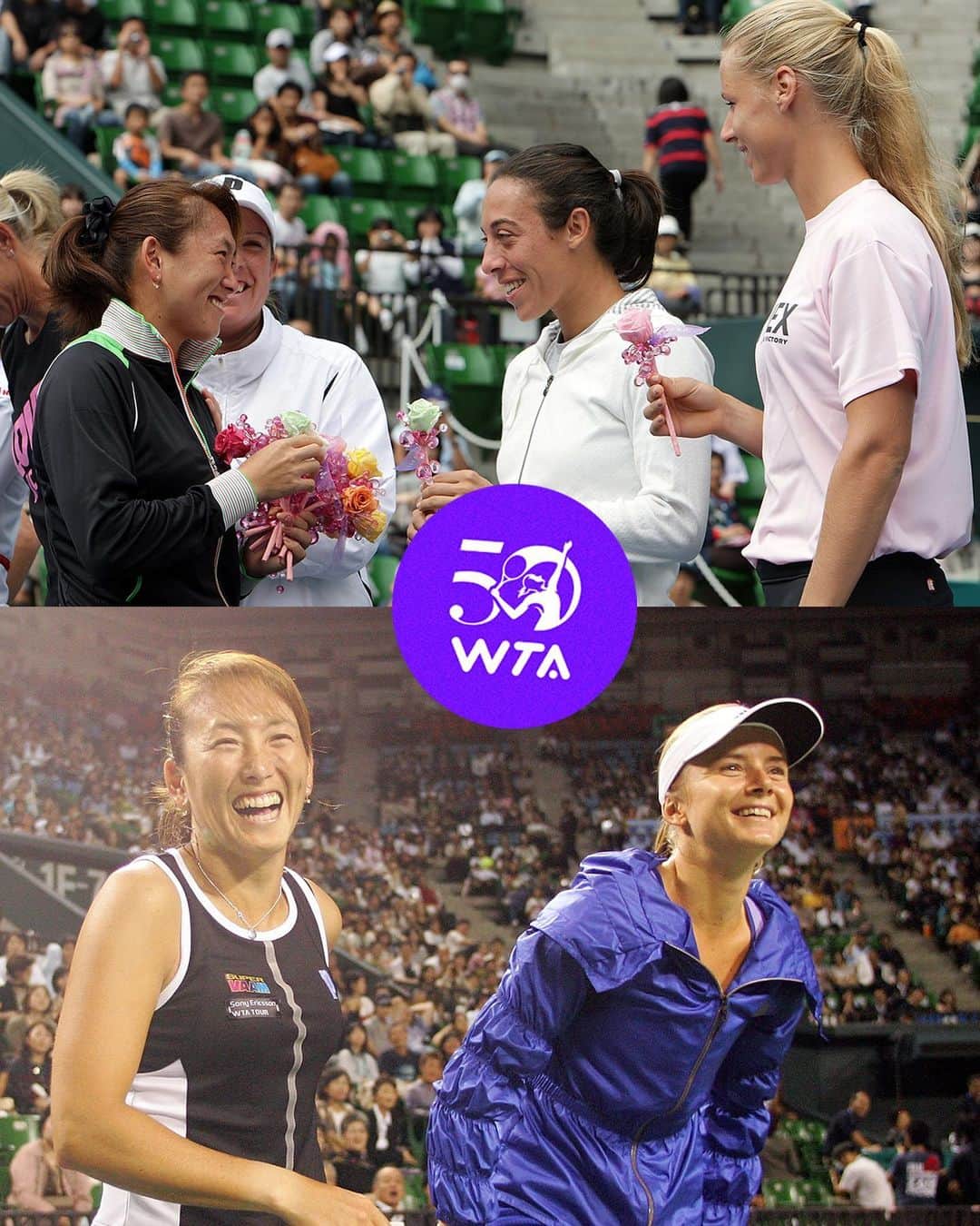 WTA（女子テニス協会）さんのインスタグラム写真 - (WTA（女子テニス協会）Instagram)「In 2009, @aisugiyamaofficial made an emotional swansong @torayppo where she reached the doubles final with @danielahantuchova.    In 2000, after winning the US Open with Julie Halard, Sugiyama had become the first Japanese tennis player to achieve a No.1 ranking, going on to hold the top spot in doubles for 45 weeks.   Among her 38 career doubles titles she also won Wimbledon and Roland-Garros with @clijsterskim in 2003 and rose as high as No.8 in singles.  #WTA50 #JustStarting」9月26日 4時21分 - wta
