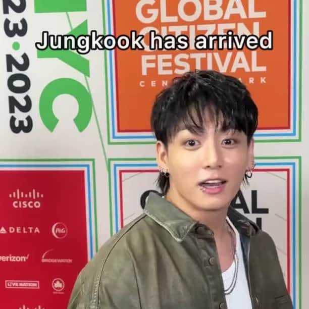 Teen Vogueのインスタグラム：「We spotted #BTS's #Jungkook at the #GlobalCitizen fest this weekend and he is simply the best 😍💕  (📹: @ali.farooqui23)」