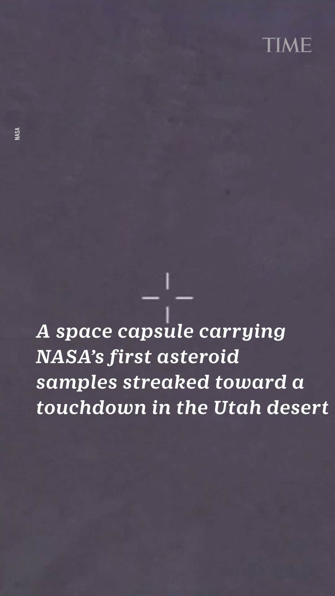 TIME Magazineのインスタグラム：「A space capsule carrying NASA's first asteroid samples lands safely in Utah」