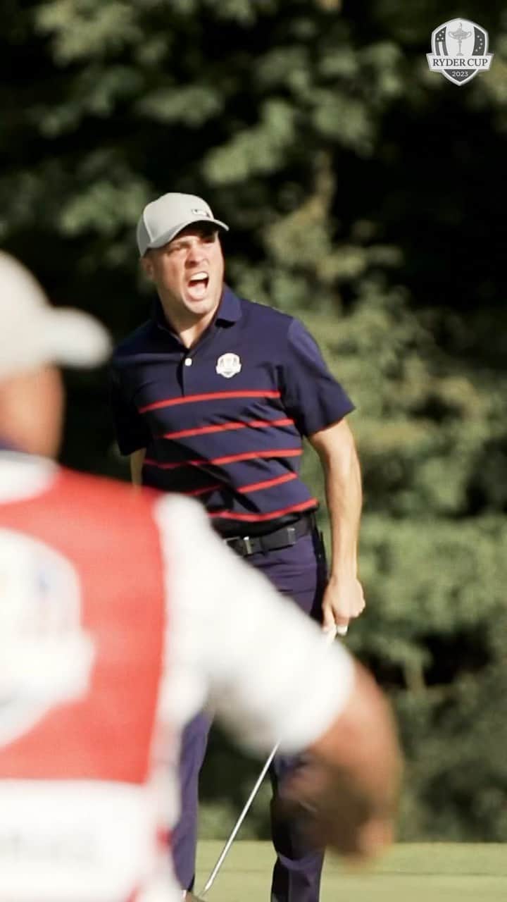 パトリック・キャントレーのインスタグラム：「Brothers, what we do in life echoes in eternity… Welcome, to the Ryder Cup.  #GoUSA🇺🇸」